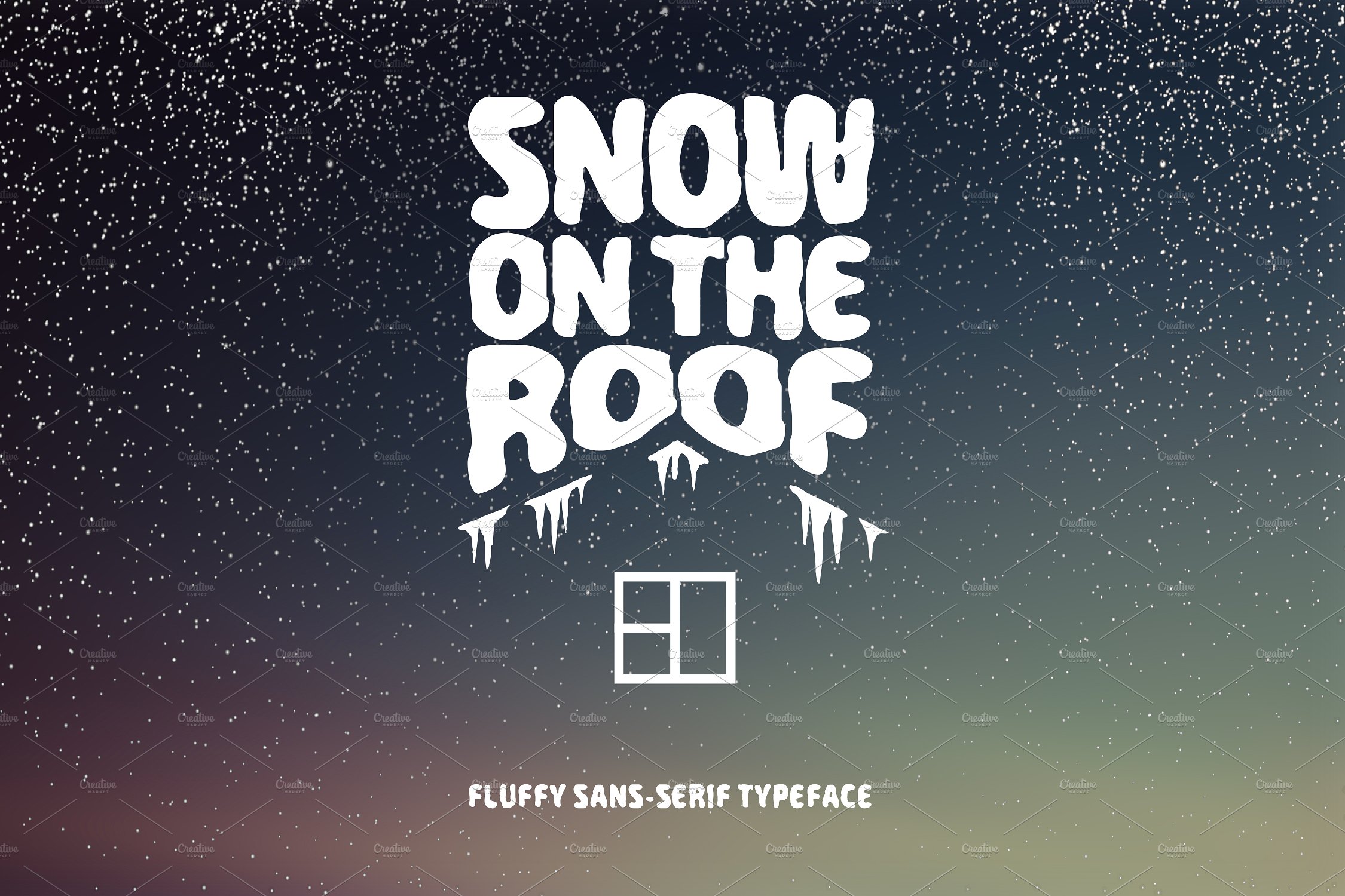 Schriftart Snow On The Roof