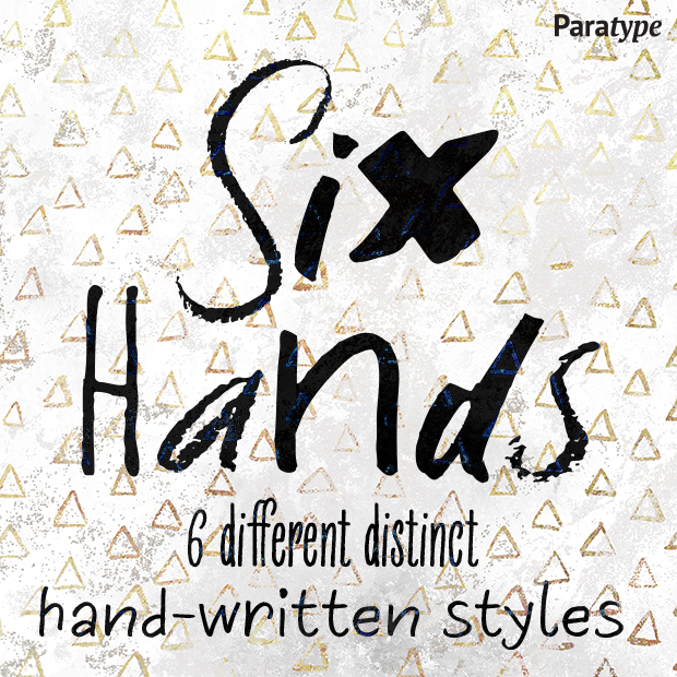 Schriftart Six Hands