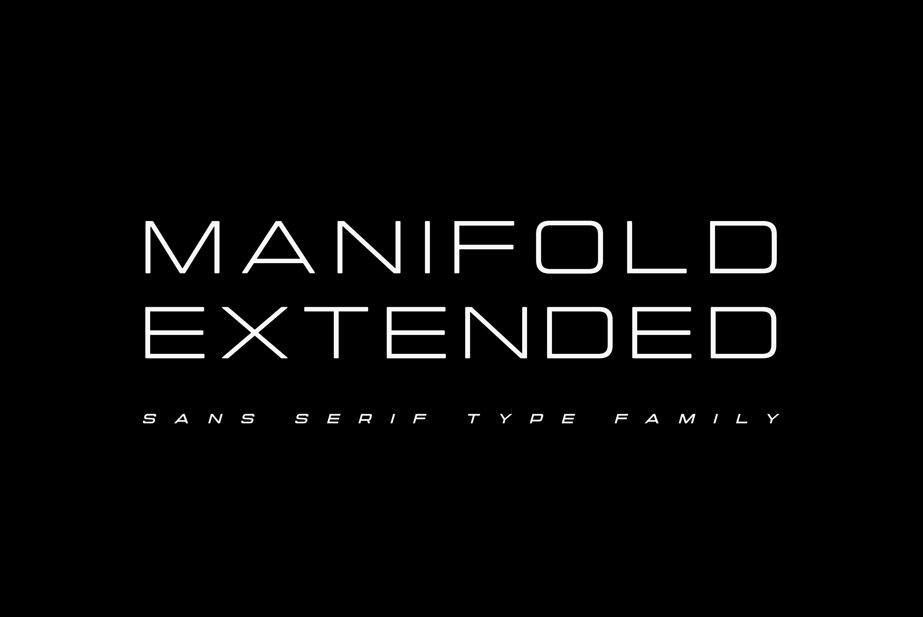 Schriftart Manifold Extended