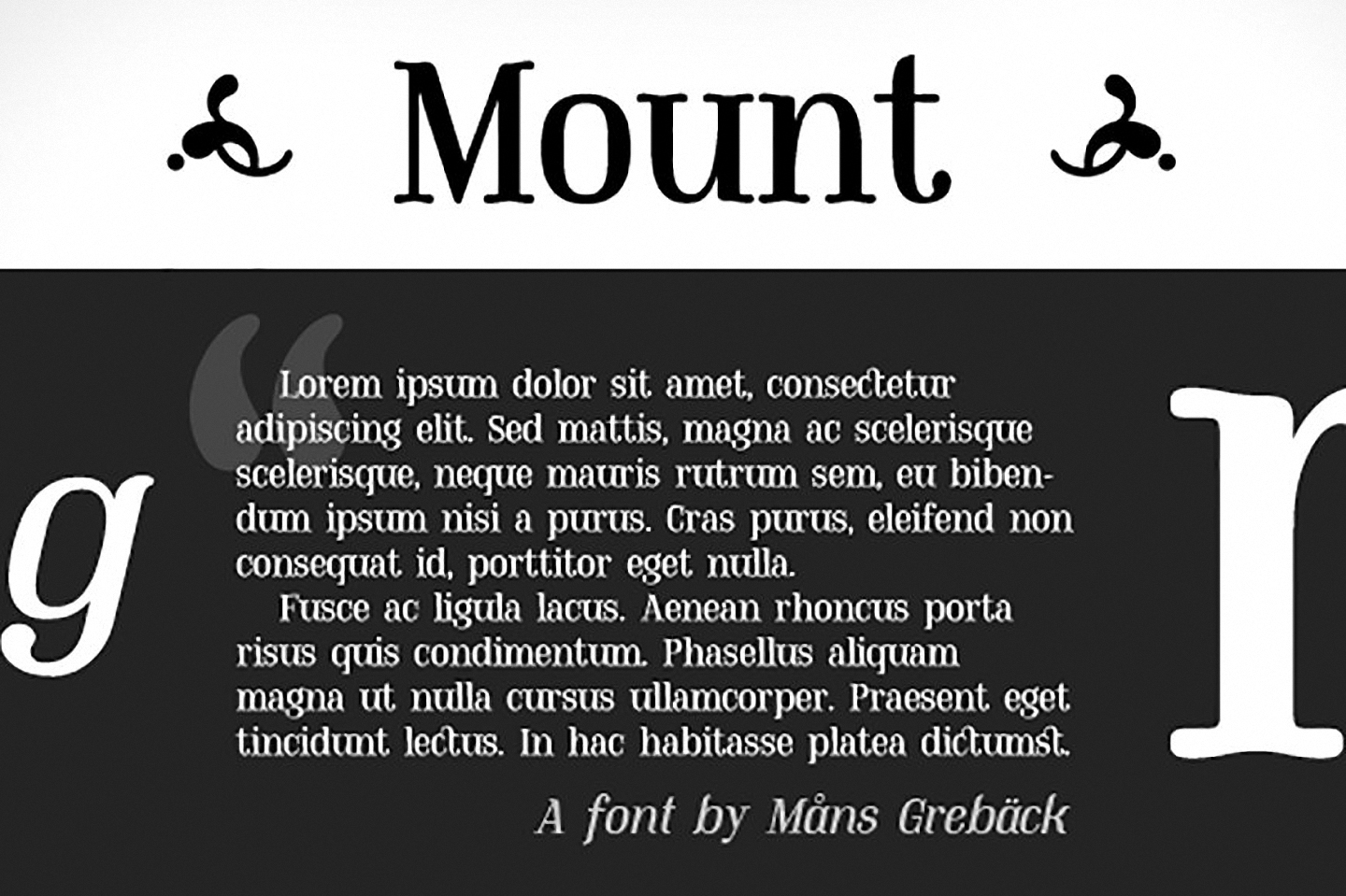 Schriftart Mount