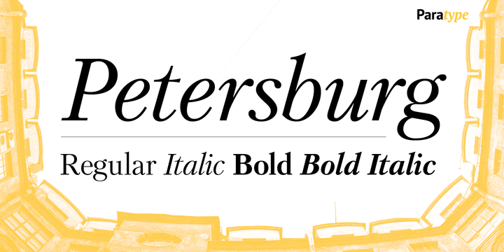 Schriftart Petersburg