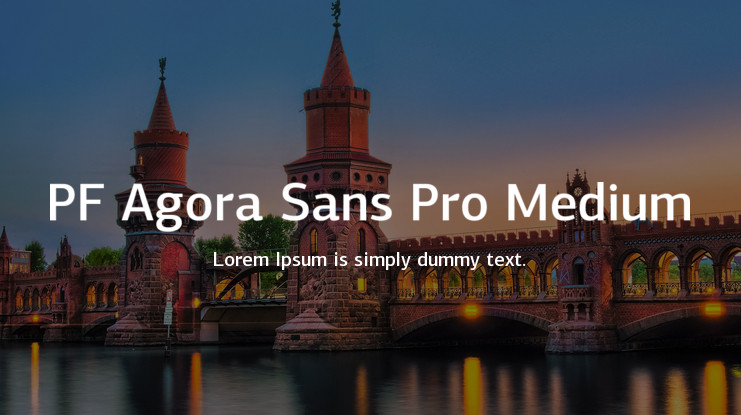 Schriftart PF Agora Sans Pro