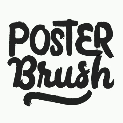 Schriftart Poster Brush
