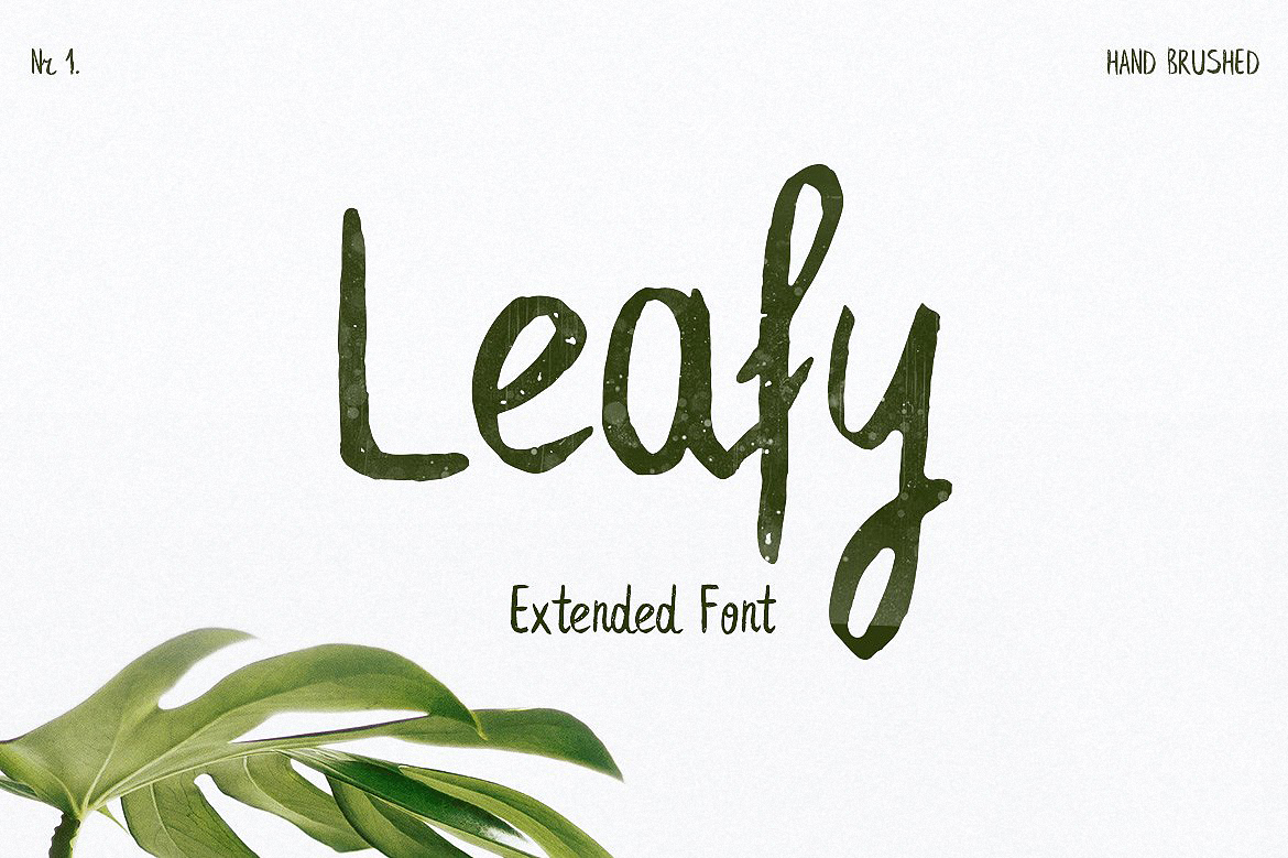 Schriftart Leafy Extended
