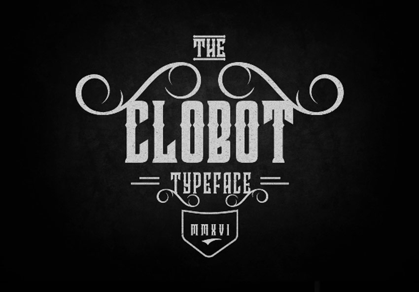 Schriftart Clobot