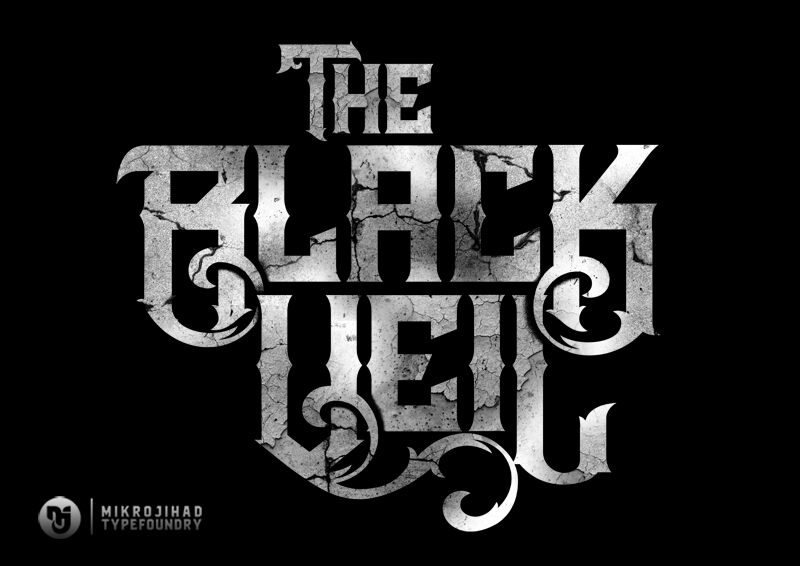 Schriftart The Black Veil