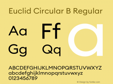 Schriftart Euclid Circular B