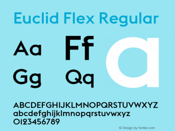 Schriftart Euclid Flex