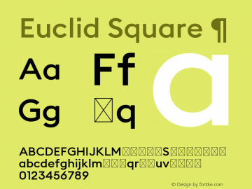 Schriftart Euclid Square