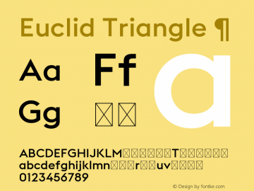 Schriftart Euclid Triangle