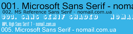 Schriftart Microsoft Sans Serif