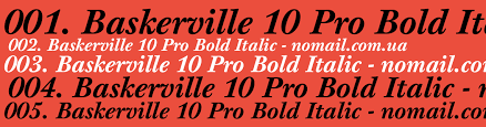 Schriftart Baskerville 10 Pro