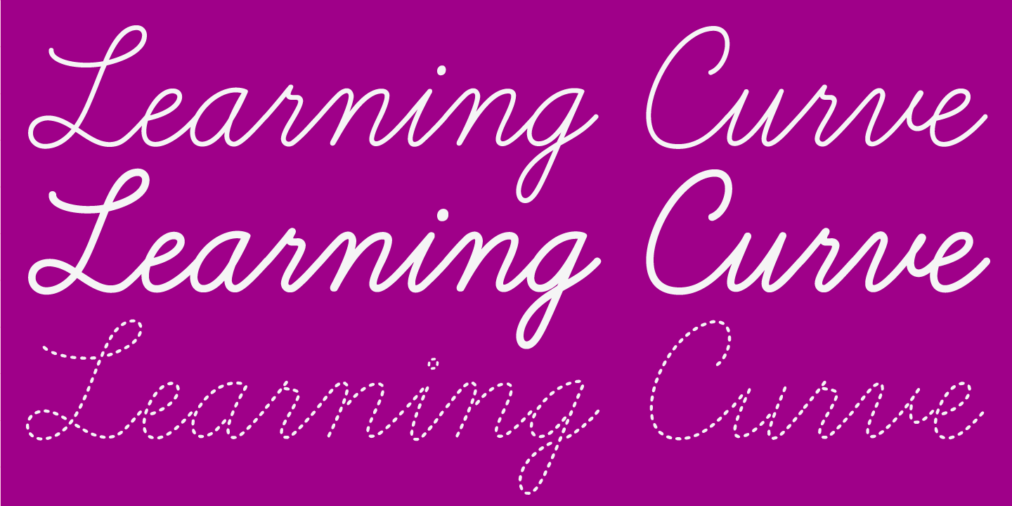 Schriftart LEARNING CURVE PRO