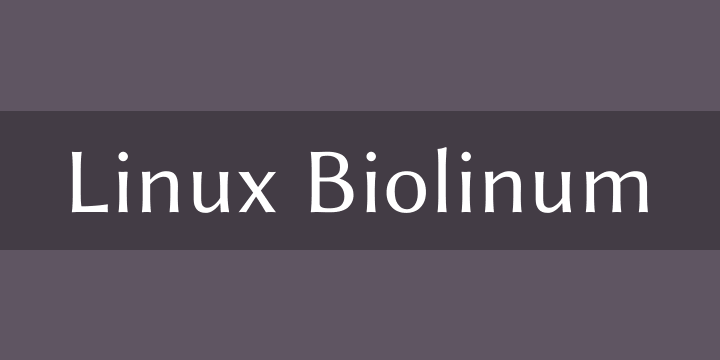 Schriftart Linux Biolinum