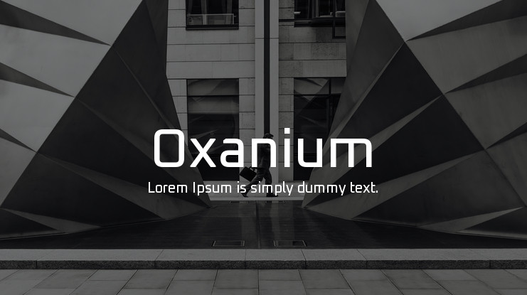 Schriftart Oxanium
