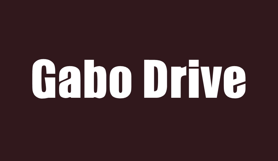 Schriftart Gabo Drive