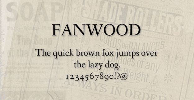 Schriftart Fanwood
