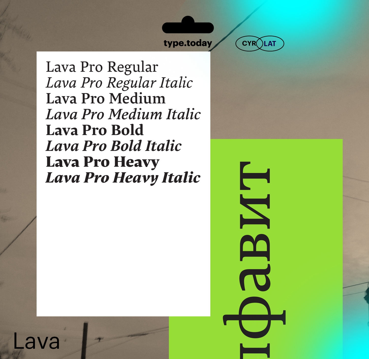 Schriftart Lava Pro