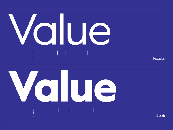 Schriftart Value Sans Pro