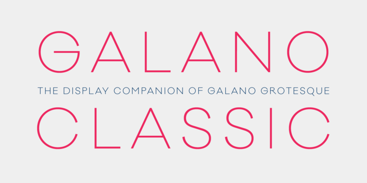 Schriftart Galano Classic