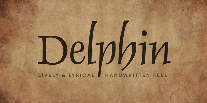 Schriftart Delphin