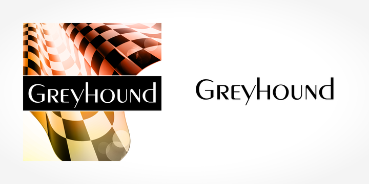 Schriftart Greyhound