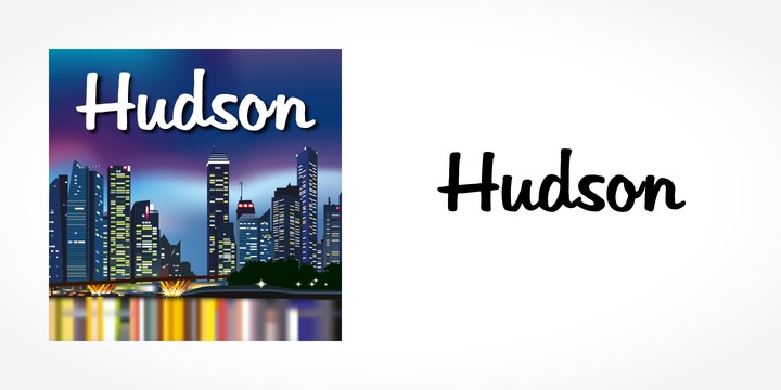 Schriftart Hudson
