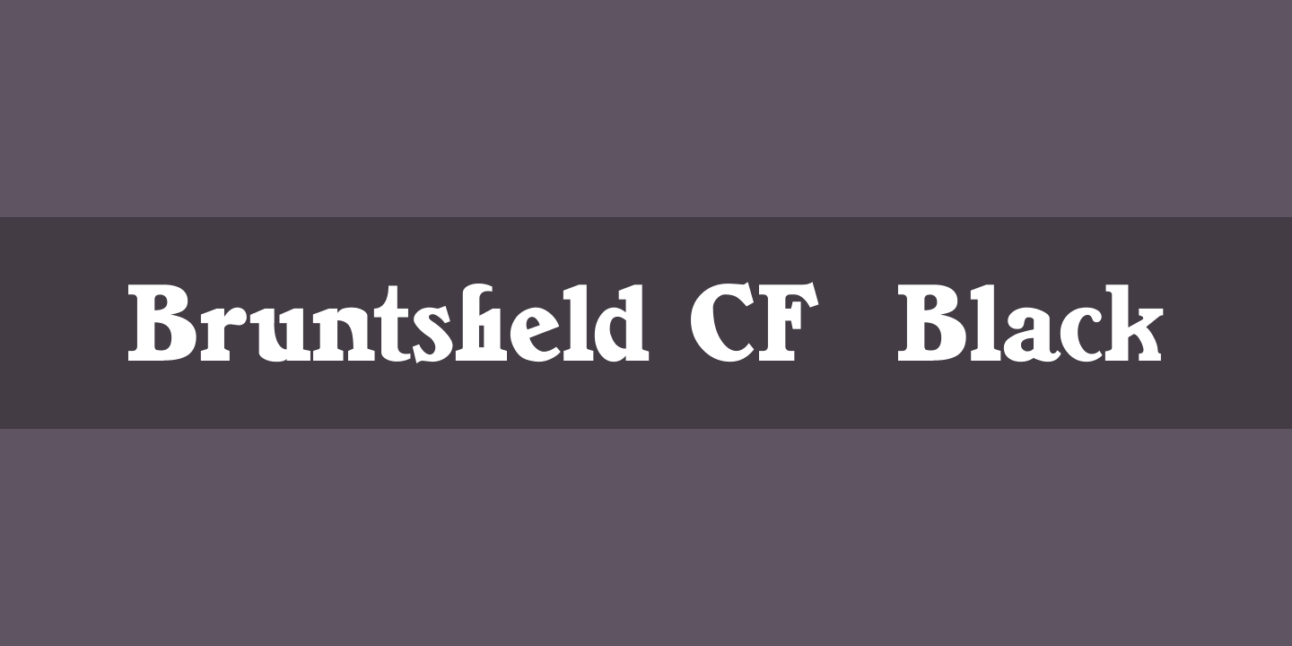 Schriftart Bruntsfield CF