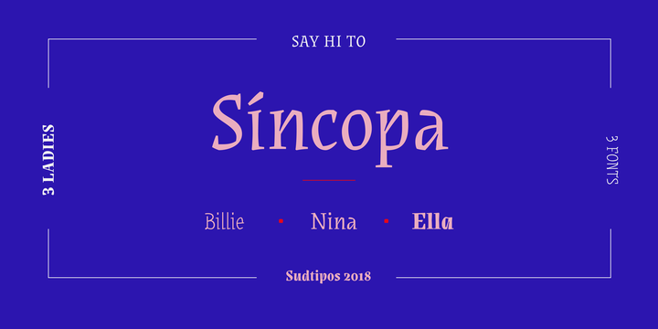 Schriftart Sincopa
