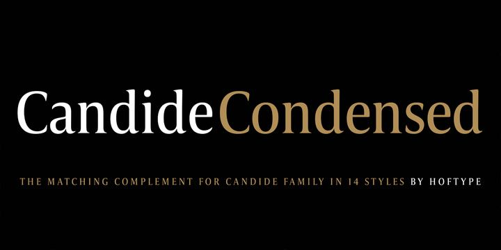 Schriftart Candide Condensed