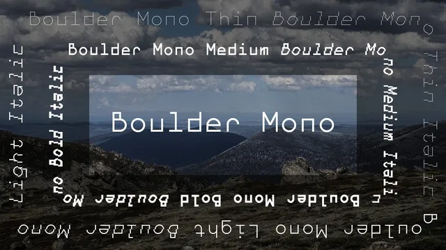 Schriftart Boulder Mono