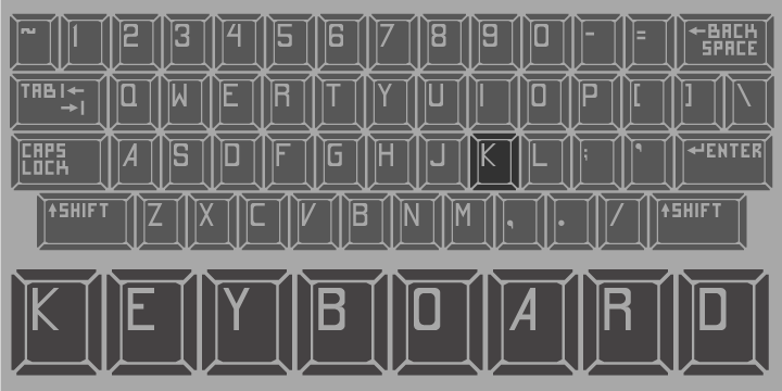 Schriftart Keyboard