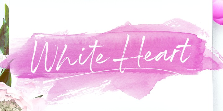 Schriftart White Heart
