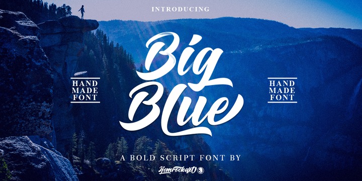 Schriftart Big Blue Script