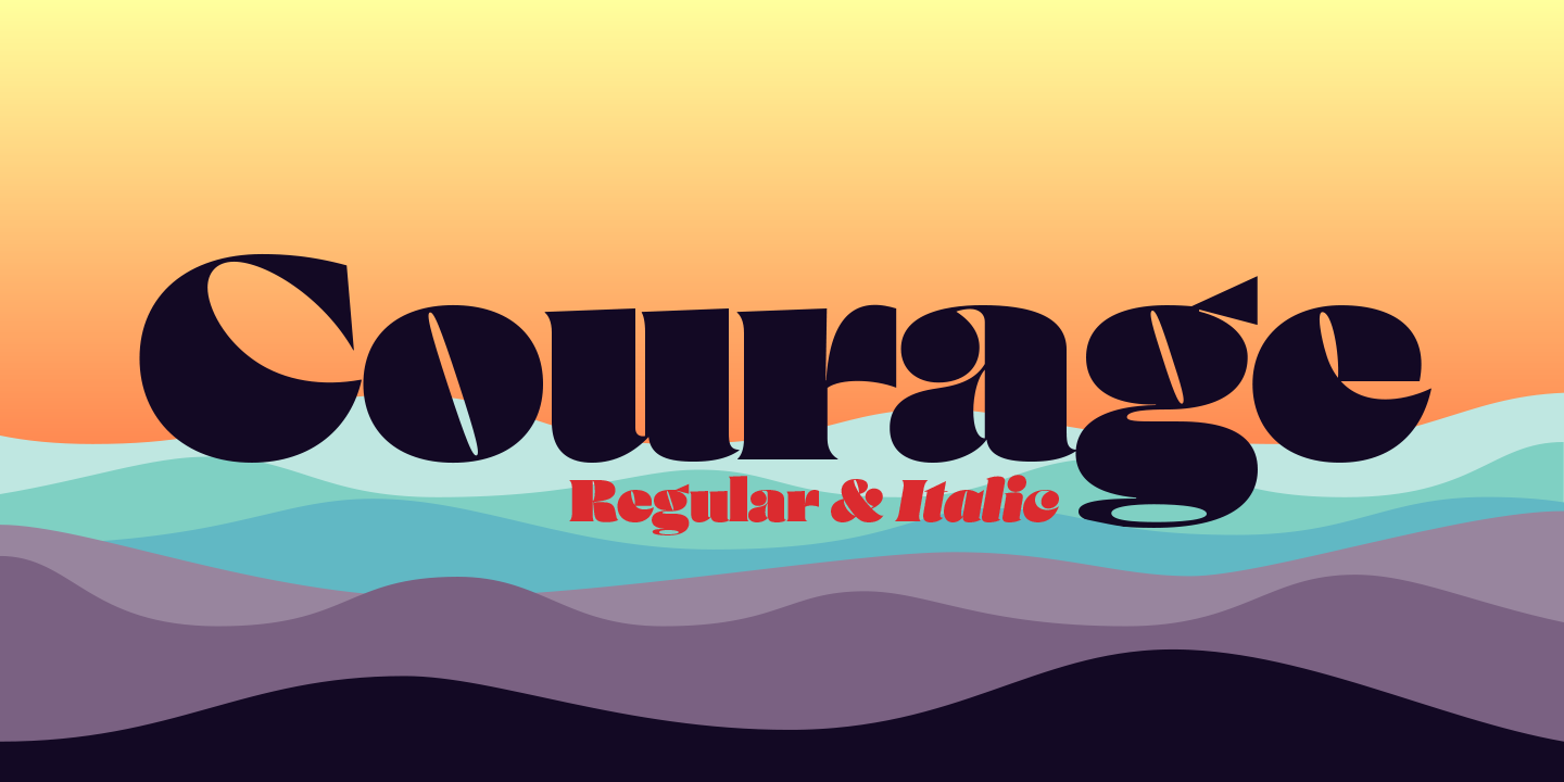 Schriftart Courage