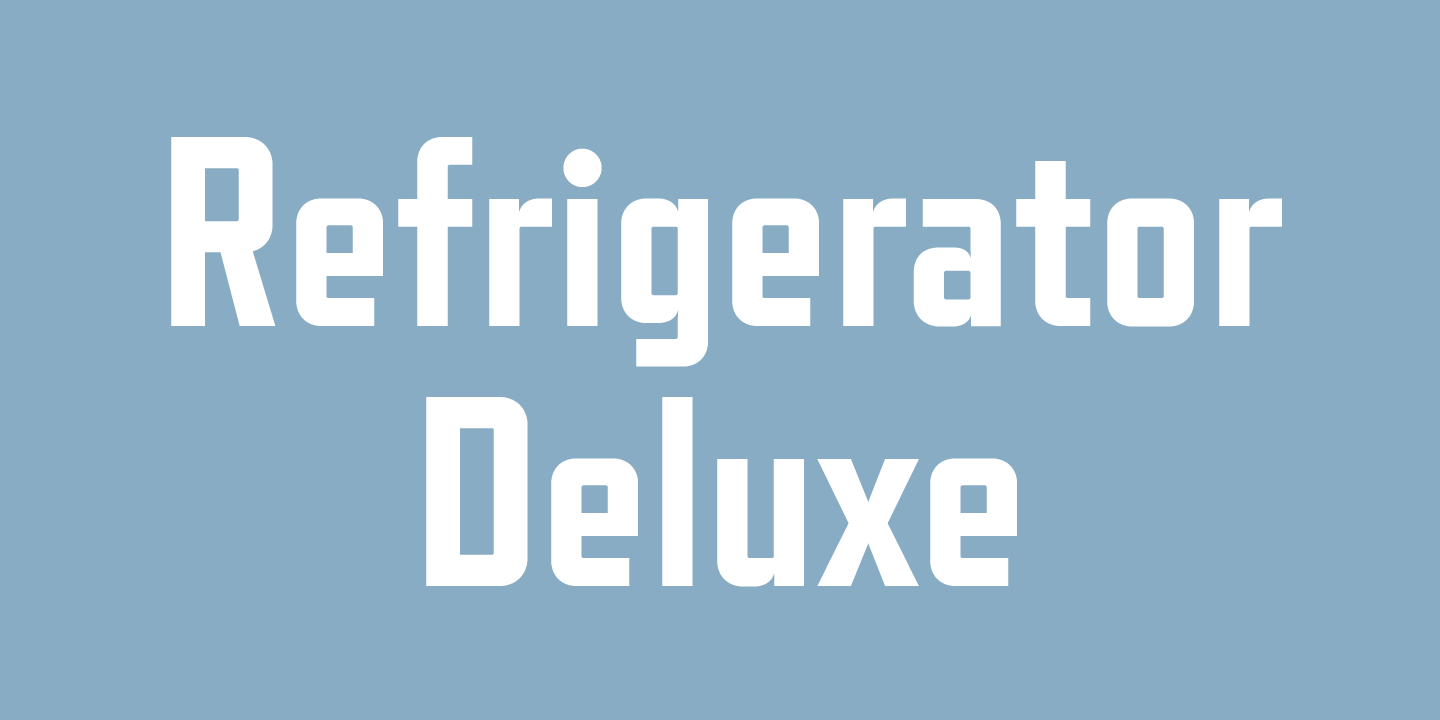 Schriftart Refrigerator Deluxe