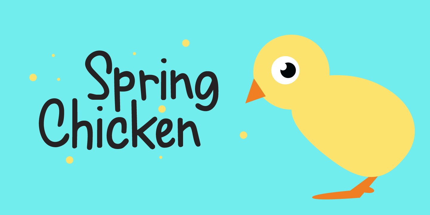 Schriftart Spring Chicken