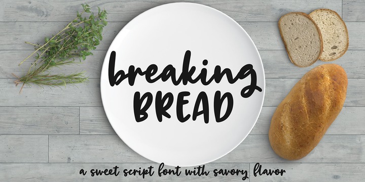 Schriftart Breaking Bread