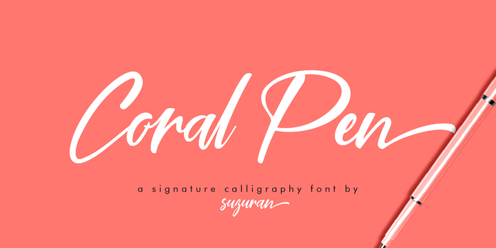 Schriftart Coral Pen