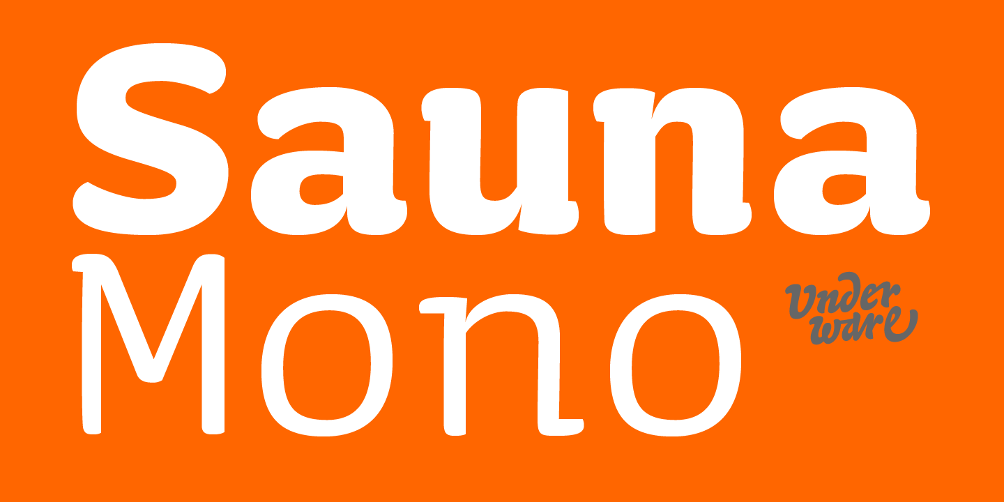 Schriftart Sauna Mono Pro