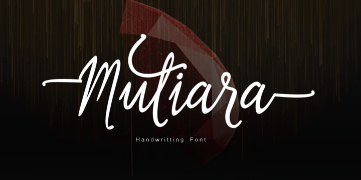 Schriftart Mutiara