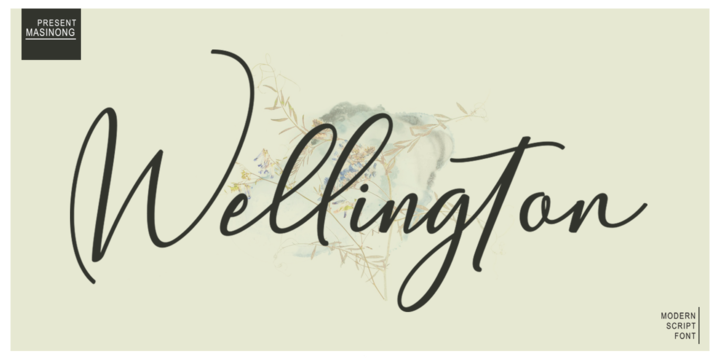 Schriftart Wellington