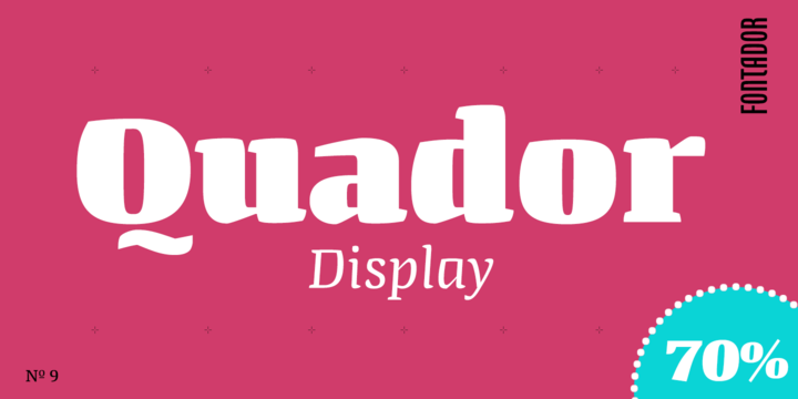 Schriftart Quador Display