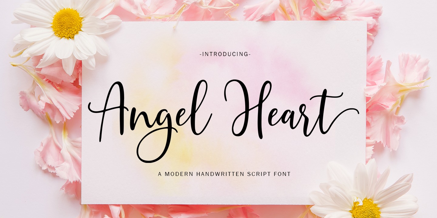Schriftart Angel Heart