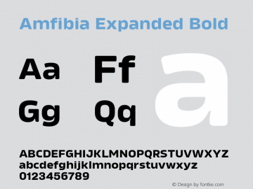 Schriftart Amfibia Expanded
