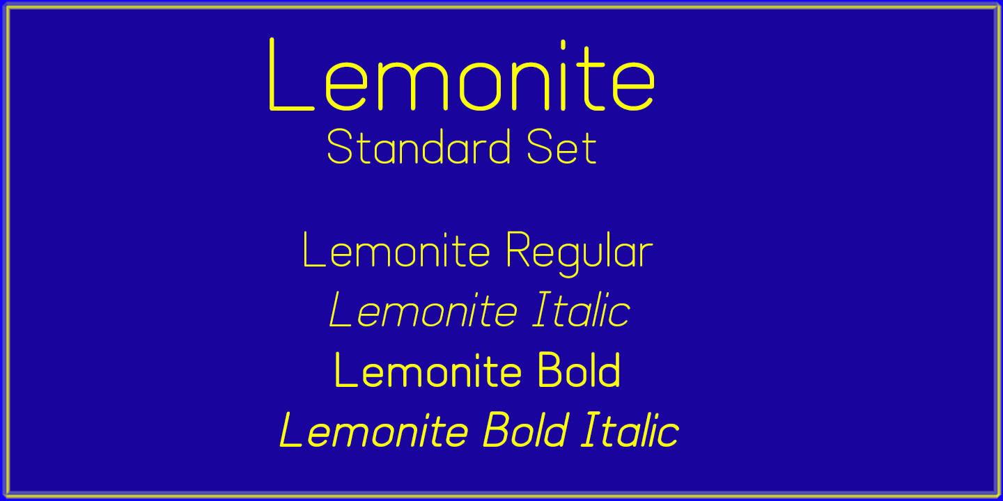 Schriftart Lemonite