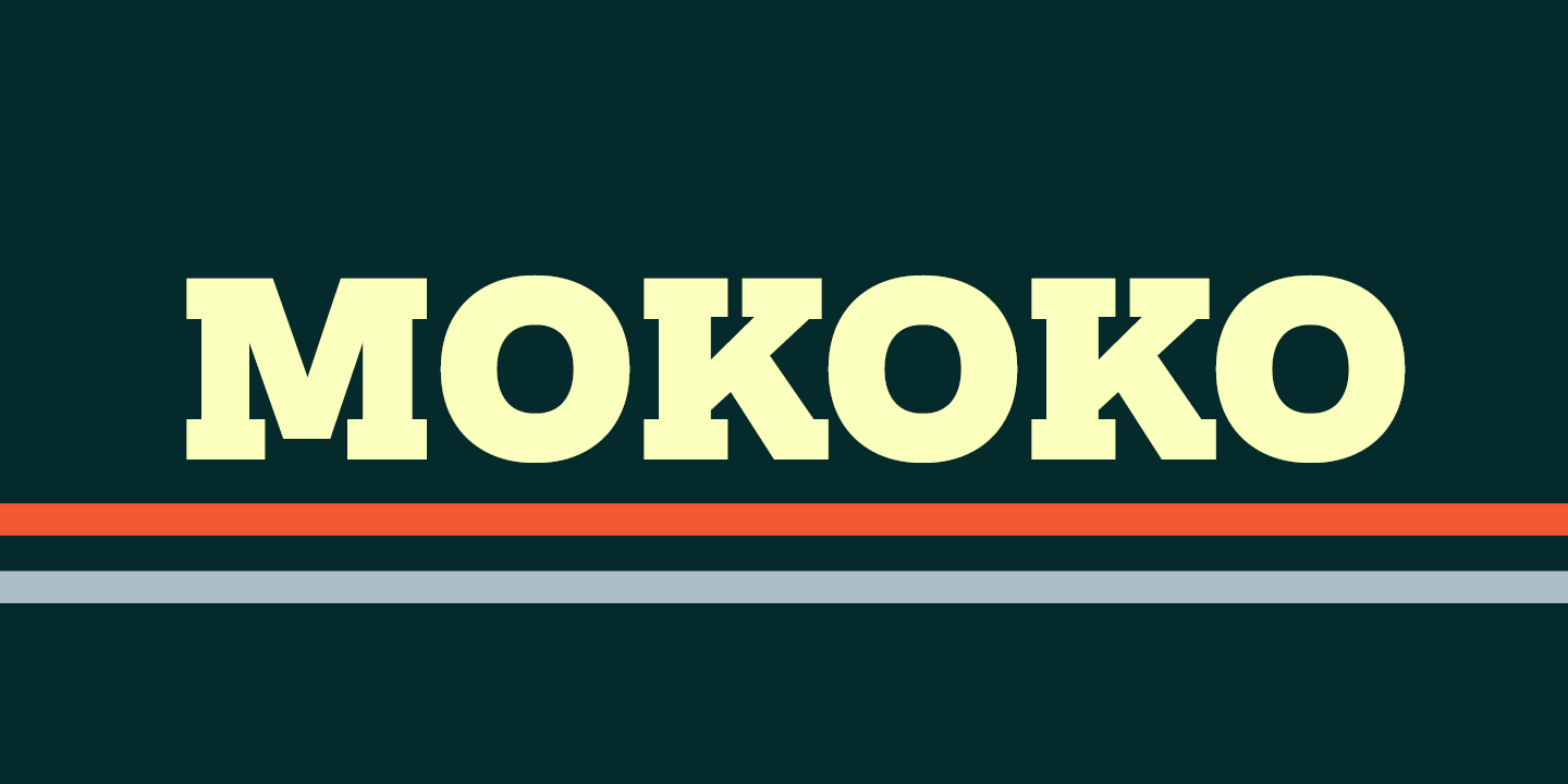 Schriftart Mokoko