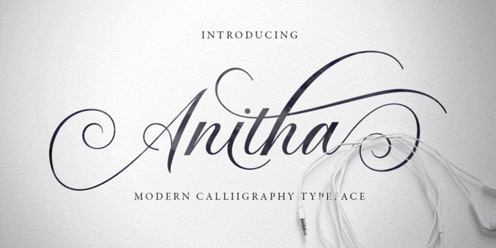 Schriftart Anitha