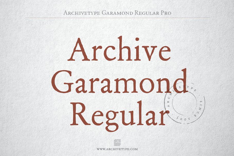 Schriftart Archive Garamond