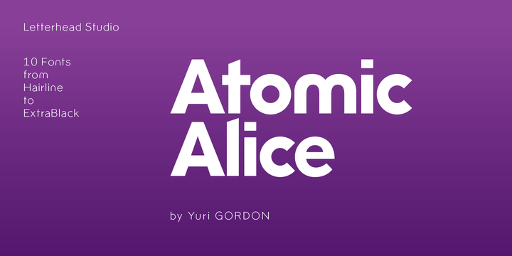 Schriftart Atomic Alice